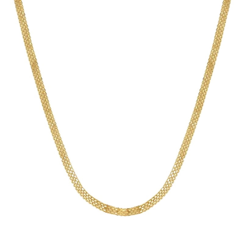 Caisa halskæde i 18 karat forgyldt sølv fra MerlePerle, 4 mm